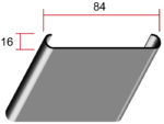 Потолочная панель 84R, 84*16 мм, длина до 6 м.