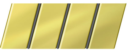 Зеркальный реечный потолок 84 R(V), цвет: панель - 151, профиль - 288