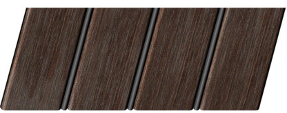 Реечный потолок с фактурой темное дерево (венге) 84 R(V), цвет: панель - 207, профиль - 288